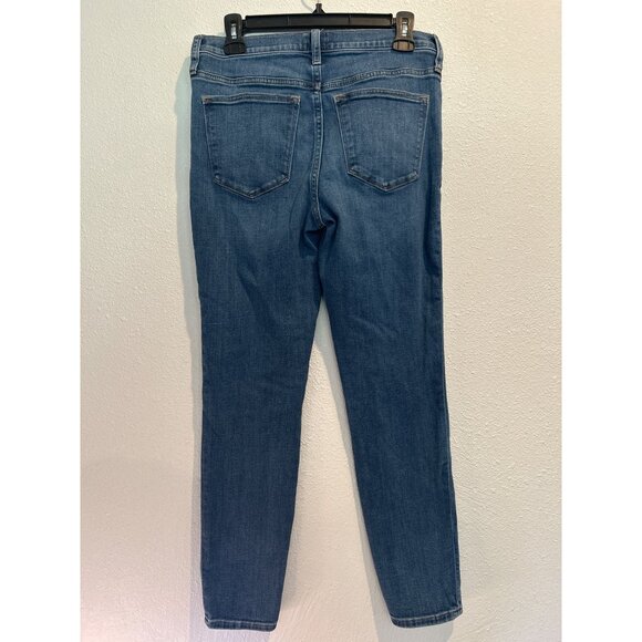 J. Crew 9" Mid-Rise Skinny Dark Wash Denim Jeans (WOMENS 28) - Picture 3 of 3